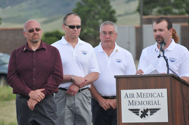 Memorial Founders Steven and Kevin Sweeney, and Secretary and Treasurer Keith Johnson